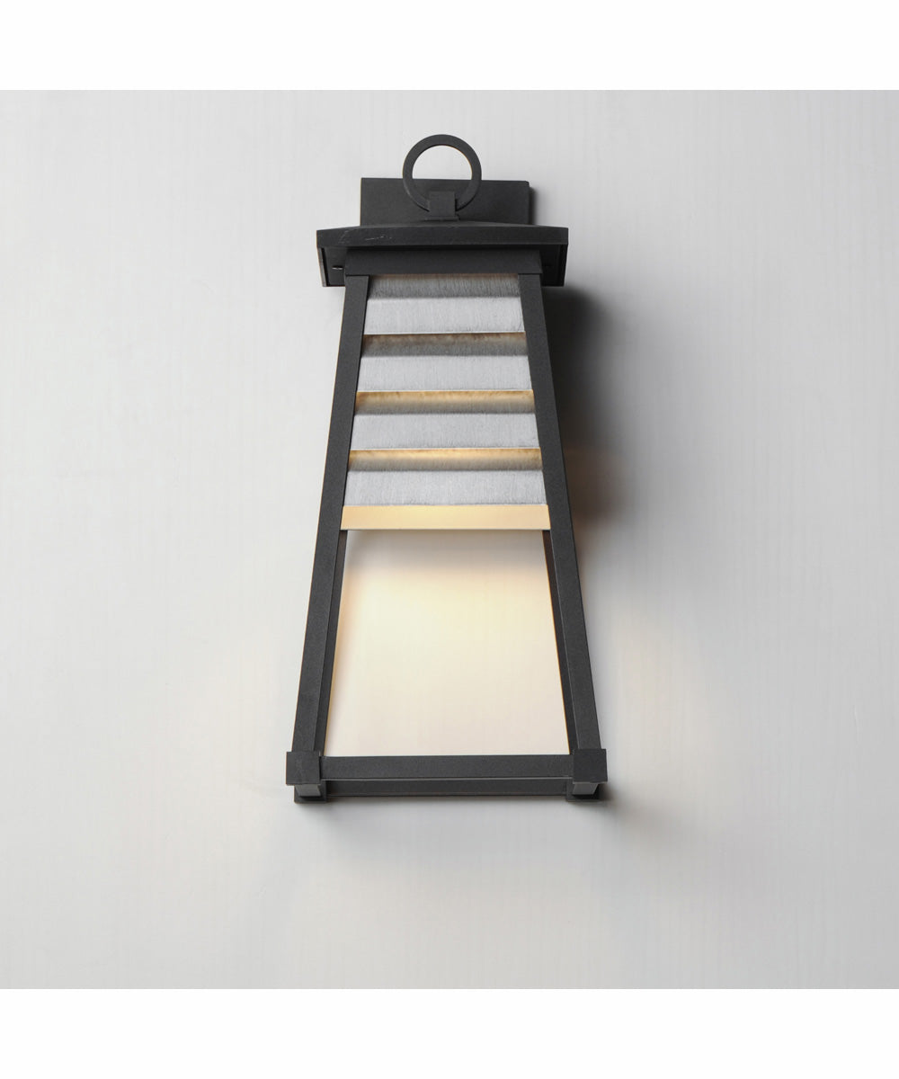 Shutters Vivex 1-Light Medium Outdoor Wall Sconce Weathered Zinc/Black