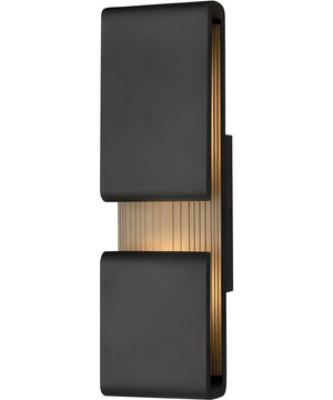 Contour LED-Light Large Outdoor Wall Mount Lantern in Black