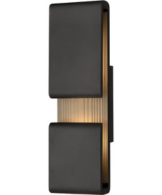 Contour LED-Light Large Outdoor Wall Mount Lantern in Black