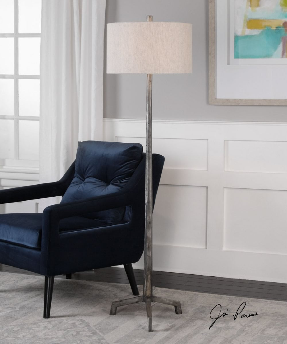 62"H Ivor Cast Iron Floor Lamp