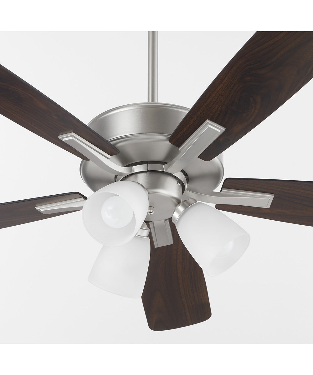 52" Ovation 3-light LED Ceiling Fan Satin Nickel