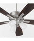 52" Ovation 3-light LED Ceiling Fan Satin Nickel