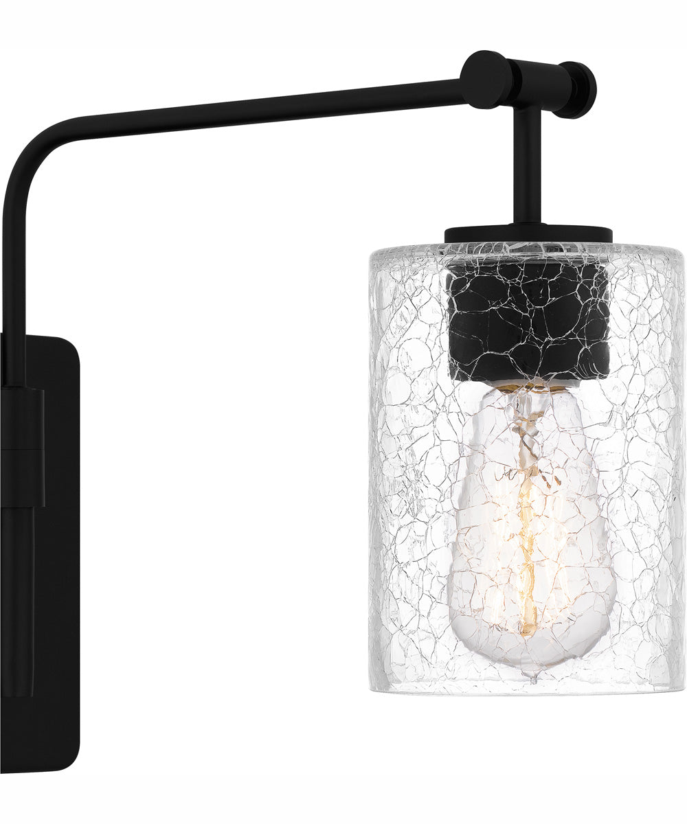 Quoizel Wood Small 1-light Wall Sconce Matte Black