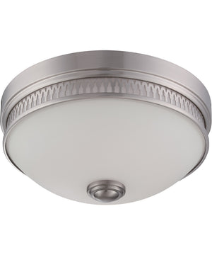 13"W Harper 1-Light Close-to-Ceiling Brushed Nickel