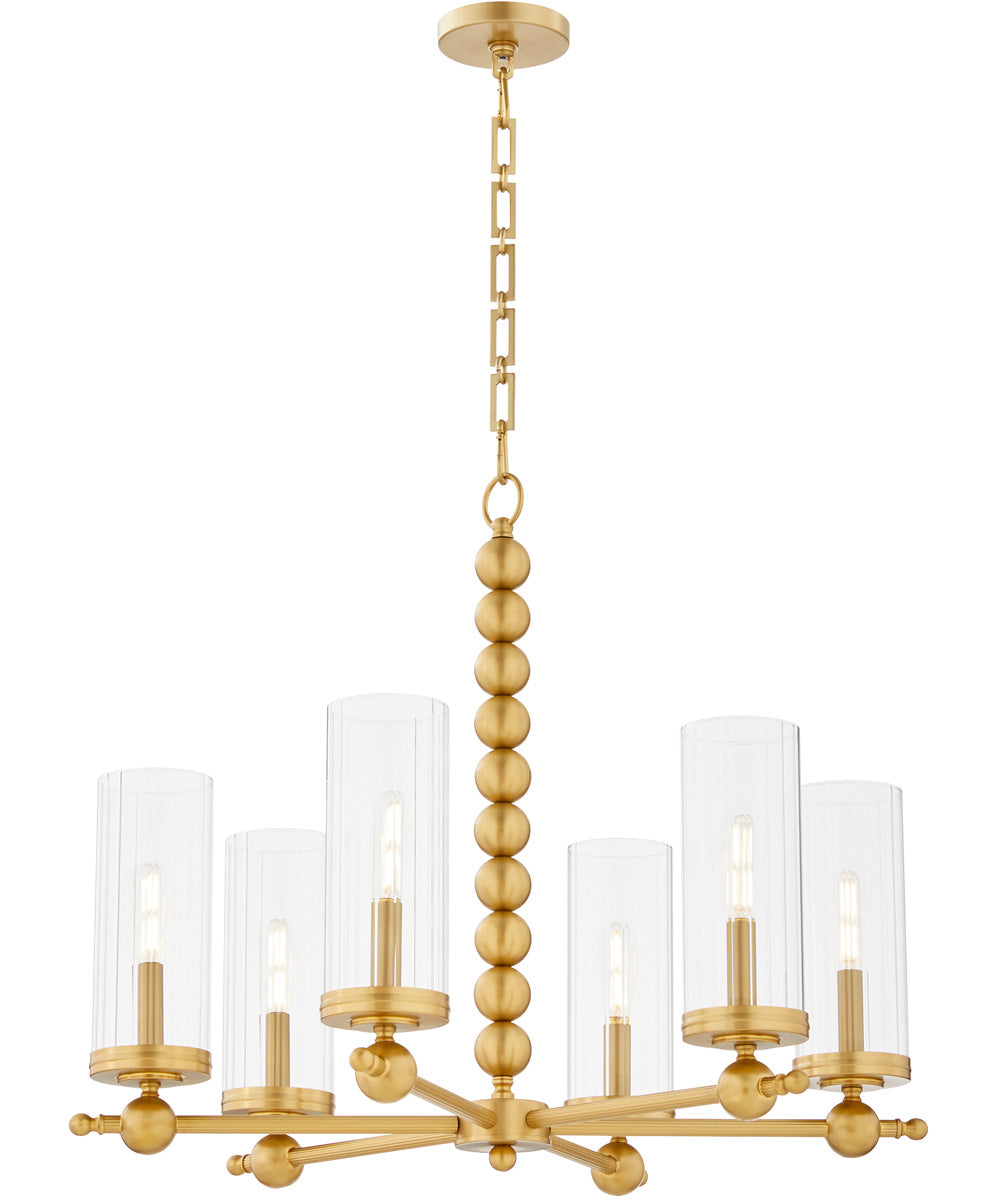 Tamara Day's Lee Boulevard 6-light Chandelier Aged Brass