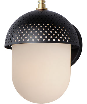 Perf 1-Light Outdoor Wall Sconce Black / Gold