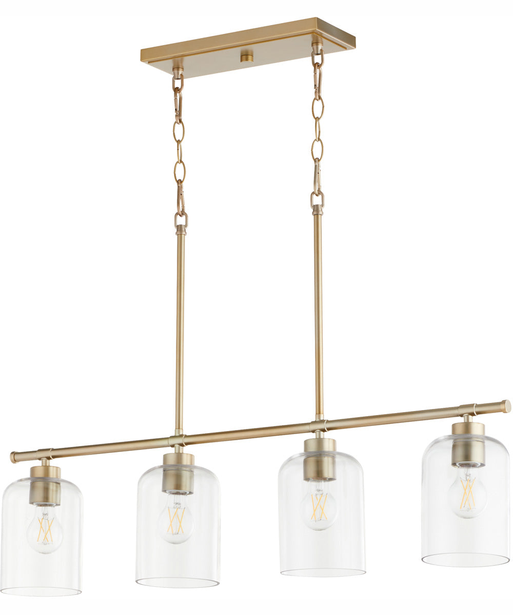 Tribute 4-light Chandelier Aged Brass