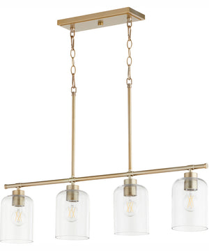 Tribute 4-light Chandelier Aged Brass