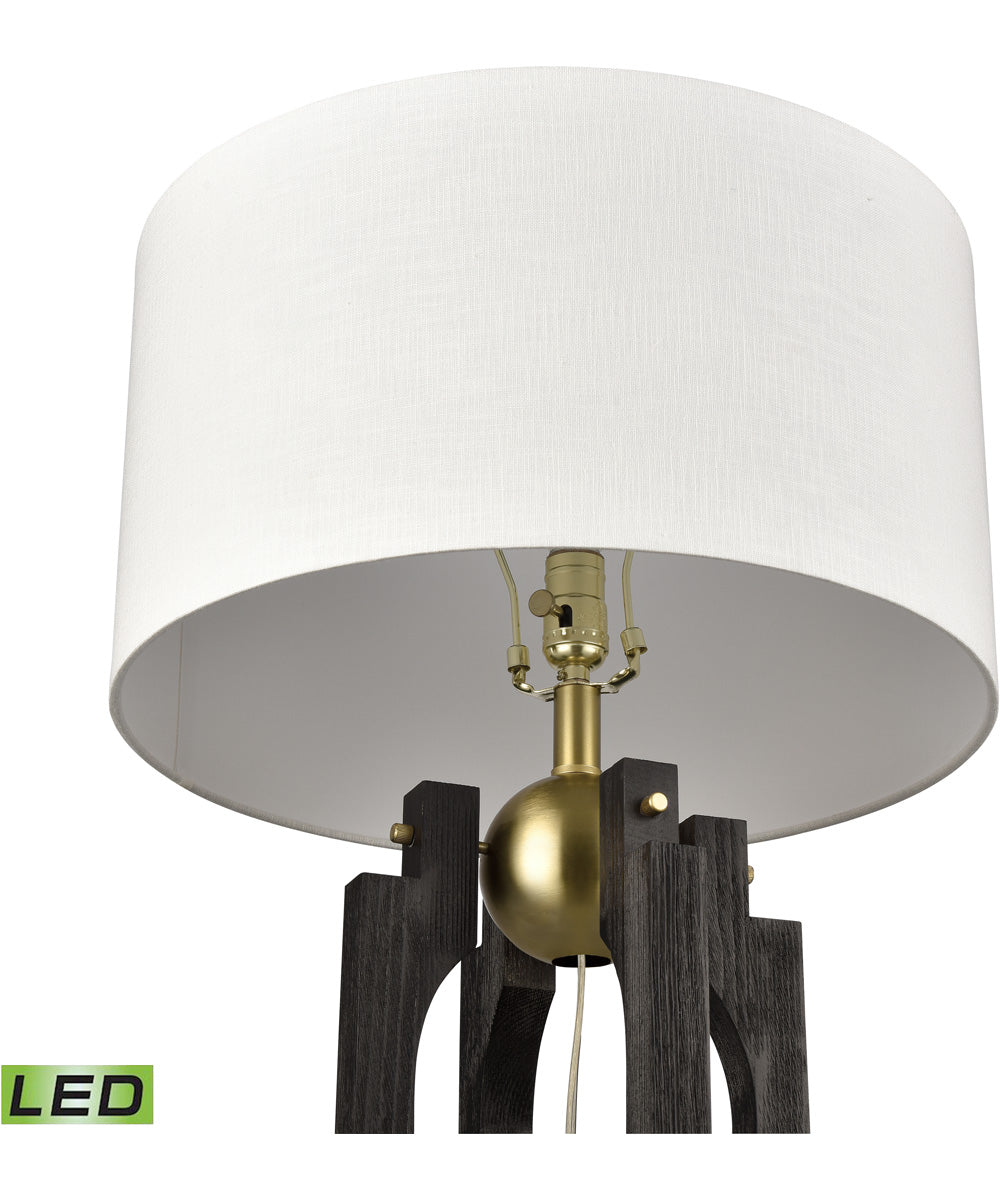 Robard 32'' High 1-Light Table Lamp - Shou Sugi Ban - Includes LED Bulb