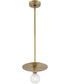 10"W Bizet 1-Light Pendant Vintage Brass