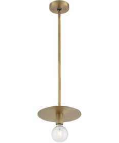 10"W Bizet 1-Light Pendant Vintage Brass