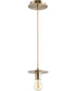 6"W 1-light Pendant Aged Brass