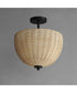 Maldives 2-Light Semi Flush/Pendant Black