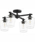 Veno 4-light Ceiling Flush Mount Matte Black