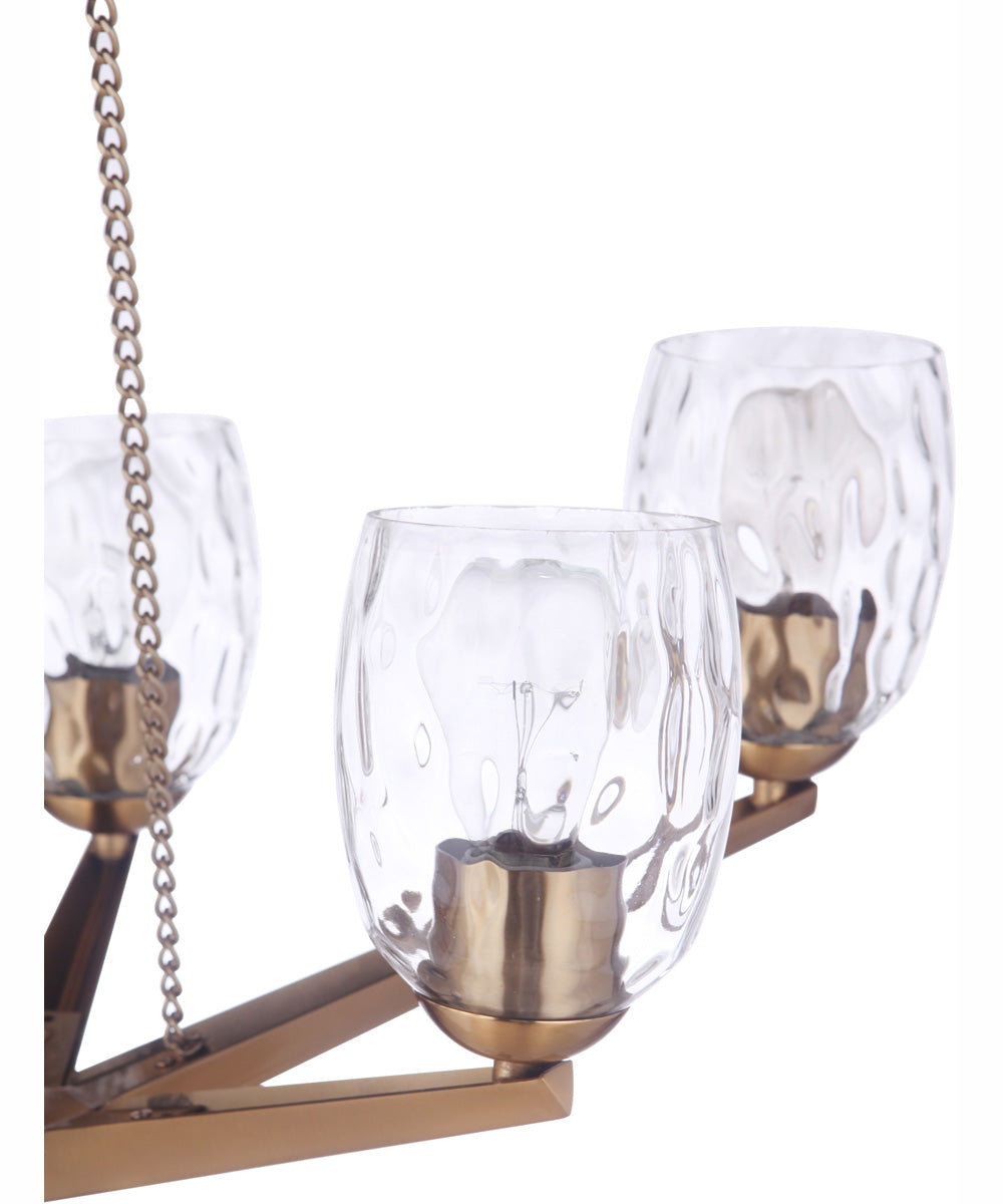Guiding Star 6-Light Chandelier Satin Brass