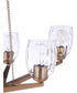Guiding Star 6-Light Chandelier Satin Brass