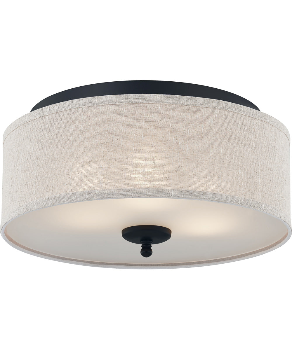 Blanche 3-light Flush Mount Matte Black