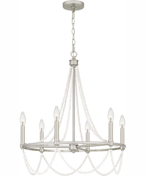 Brigitta 6-light Chandelier Brushed Nickel