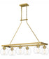 Celadon Medium 6-light Island Light Aged Brass