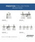 Preston 2-Light Coastal Bath Vanity Light Brushed Nickel