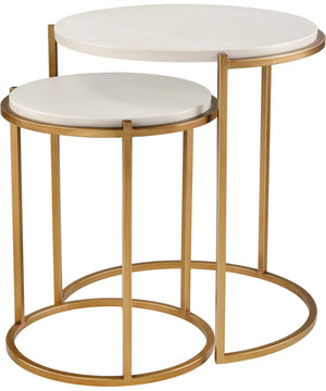 Solen Accent Table - Set of 2 - Aged Gold