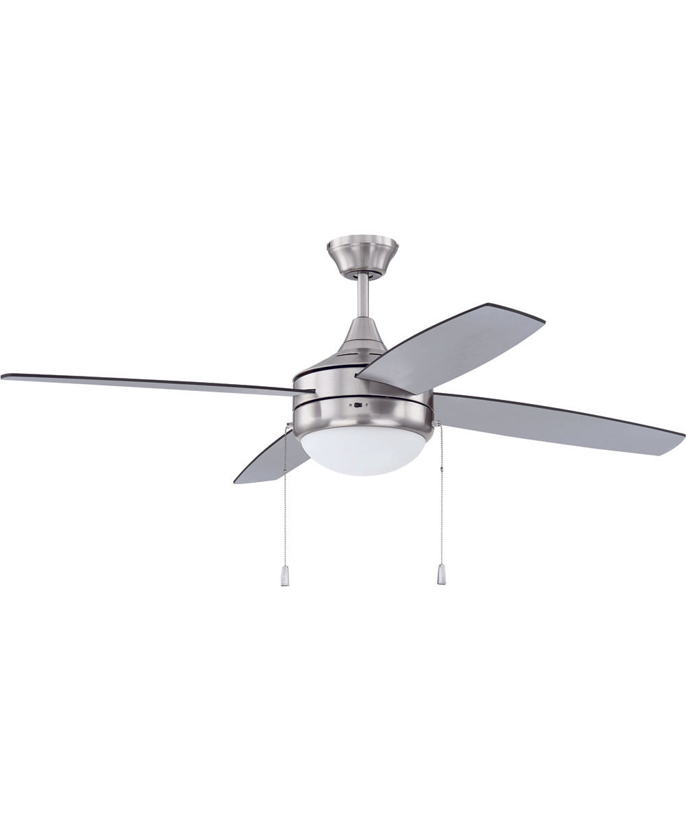 52" Phaze Energy Star 4 Blade 2-Light Ceiling Fan Brushed Polished Nickel