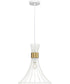 Lorin 1-Light Mid-Century Modern Metal Pendant Light Satin White