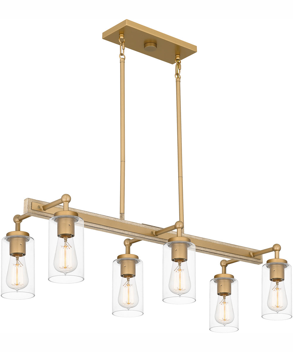 Kelleher Small 6-light Island Light Nouveau Painted Weathered Brass