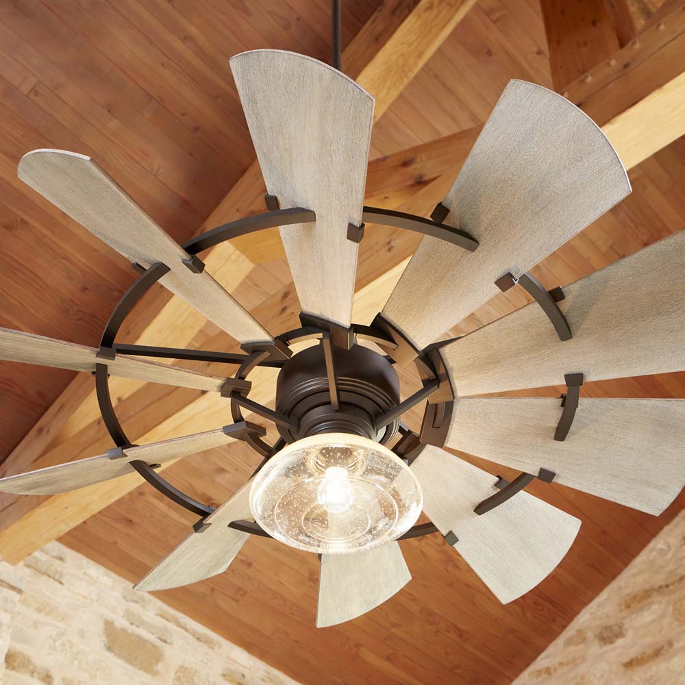 Windmill 1-light LED Ceiling Fan Light Kit Galvanized