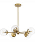 Atwell 5-Light Mid-Century Modern Chandelier Brushed Bronze