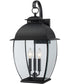 Bain Large 3-light Outdoor Wall Light Mystic Black