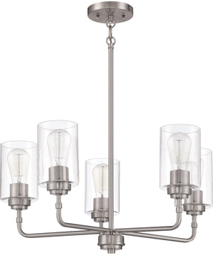 Stowe 5-Light Chandelier Brushed Polished Nickel