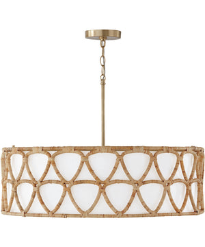 Tulum 4-Light Pendant Matte Brass
