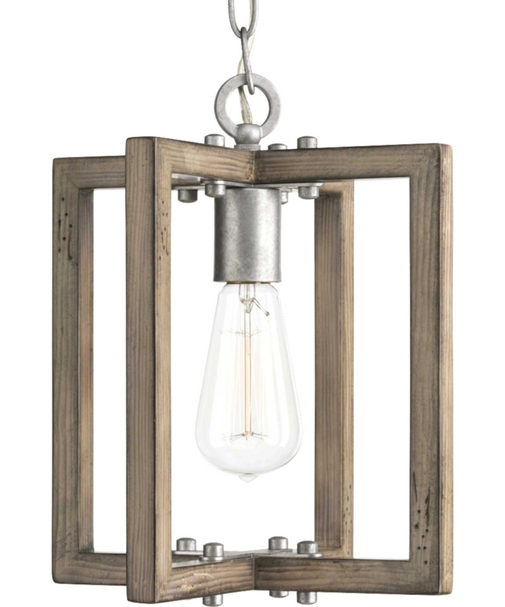 Turnbury 1-Light Coastal Mini-Pendant Light Galvanized Finish
