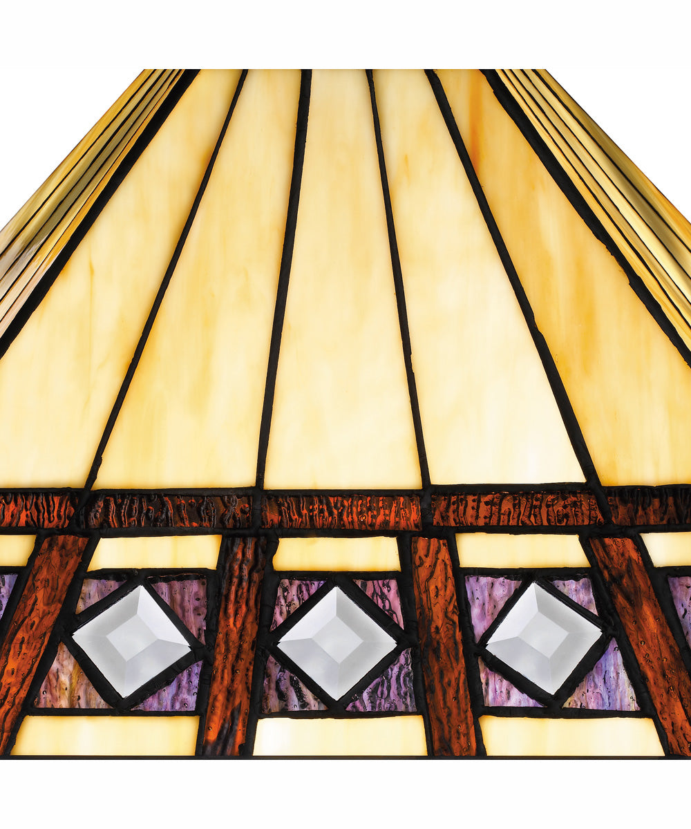 Tiffany Small 2-light Table Lamp Matte Black