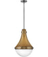 Oliver 1-Light Medium Pendant in Heritage Brass