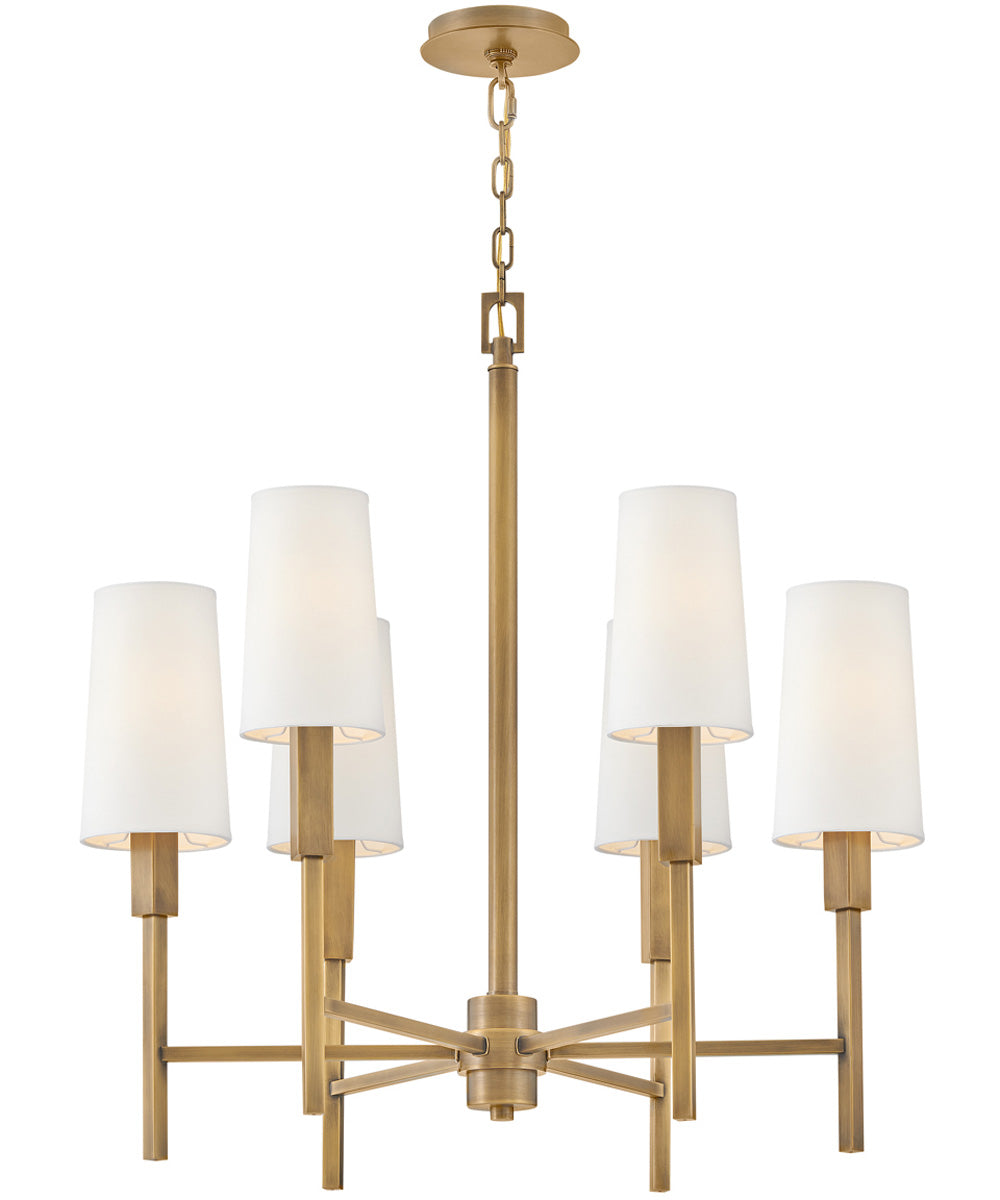Fenwick 6-Light Medium Chandelier in Heritage Brass