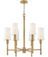 Fenwick 6-Light Medium Chandelier in Heritage Brass