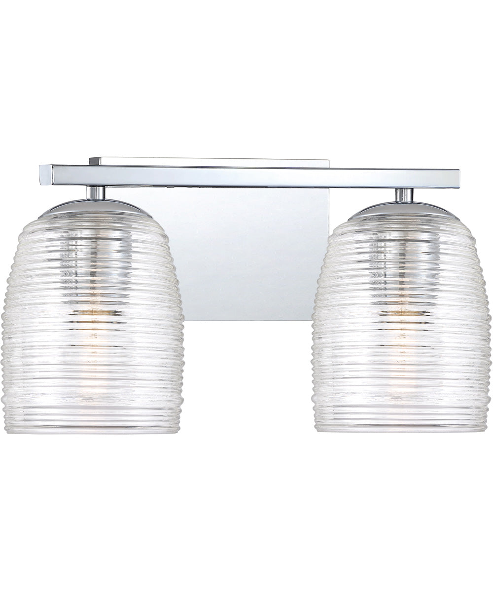 Realm Medium 2-light Bath Light Polished Chrome