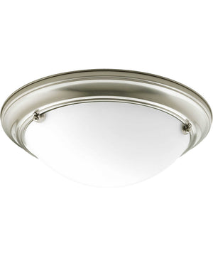 Eclipse 2-Light 15-1/4" Close-to-Ceiling Brushed Nickel