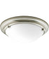 Eclipse 2-Light 15-1/4" Close-to-Ceiling Brushed Nickel
