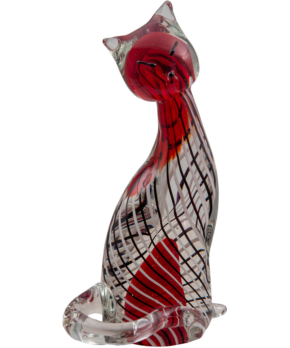 Solvay Cat Handcrafted Art Glass Figurine