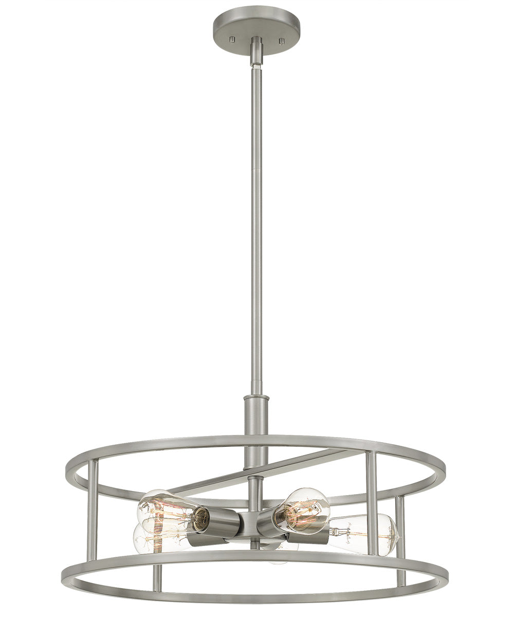 New Harbor 5-light Pendant Brushed Nickel