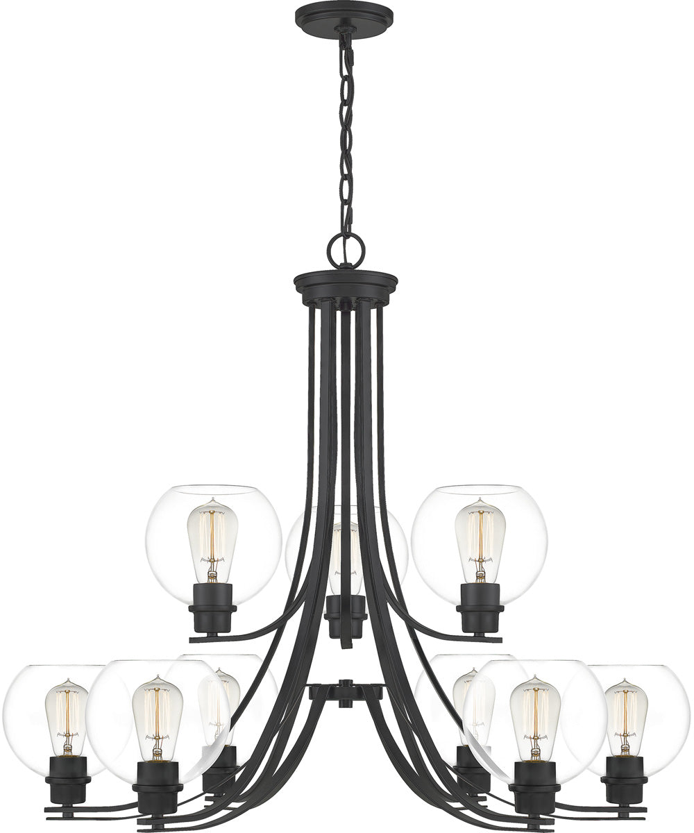 Pruitt 9-light Chandelier Matte Black