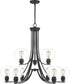 Pruitt 9-light Chandelier Matte Black