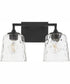 Eldorado 2-light Bath Vanity Light Matte Black