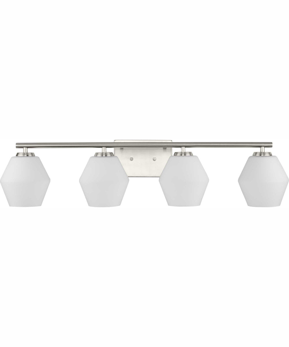 Copeland 4-Light Mid-Century Modern Vanity Light Brushed Nickel