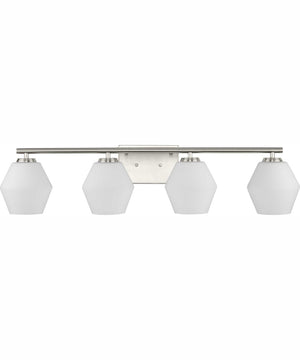 Copeland 4-Light Mid-Century Modern Vanity Light Brushed Nickel