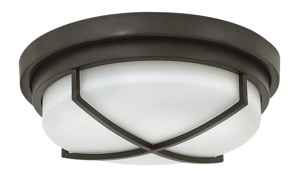 13"W Halsey 2-Light Flush Mount in Buckeye Bronze