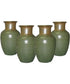 6.5 Inch H Zusto 4-Piece Hand Blown Art Glass Vase Set